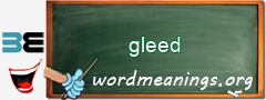 WordMeaning blackboard for gleed